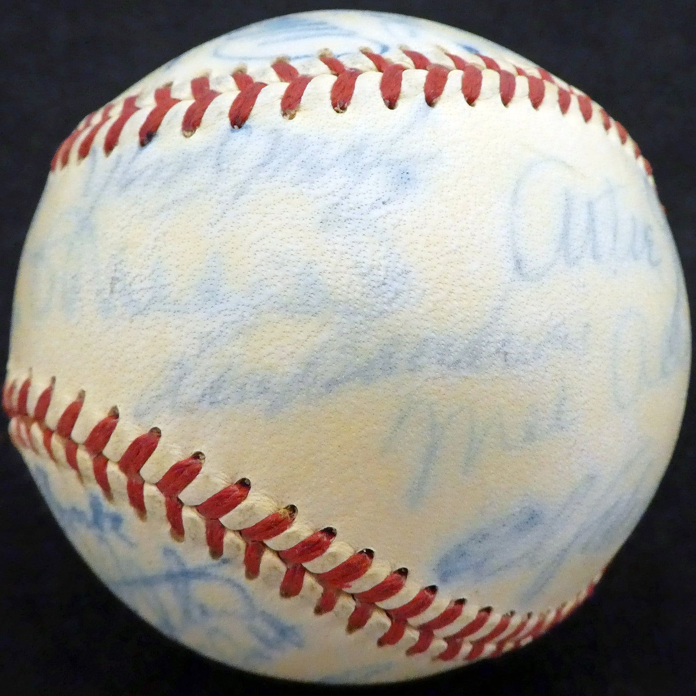 1950 Spring Training Autographed Official NL Baseball With 22 Total Signatures Including Stan Musial & Casey Stengel Beckett BAS #A52623