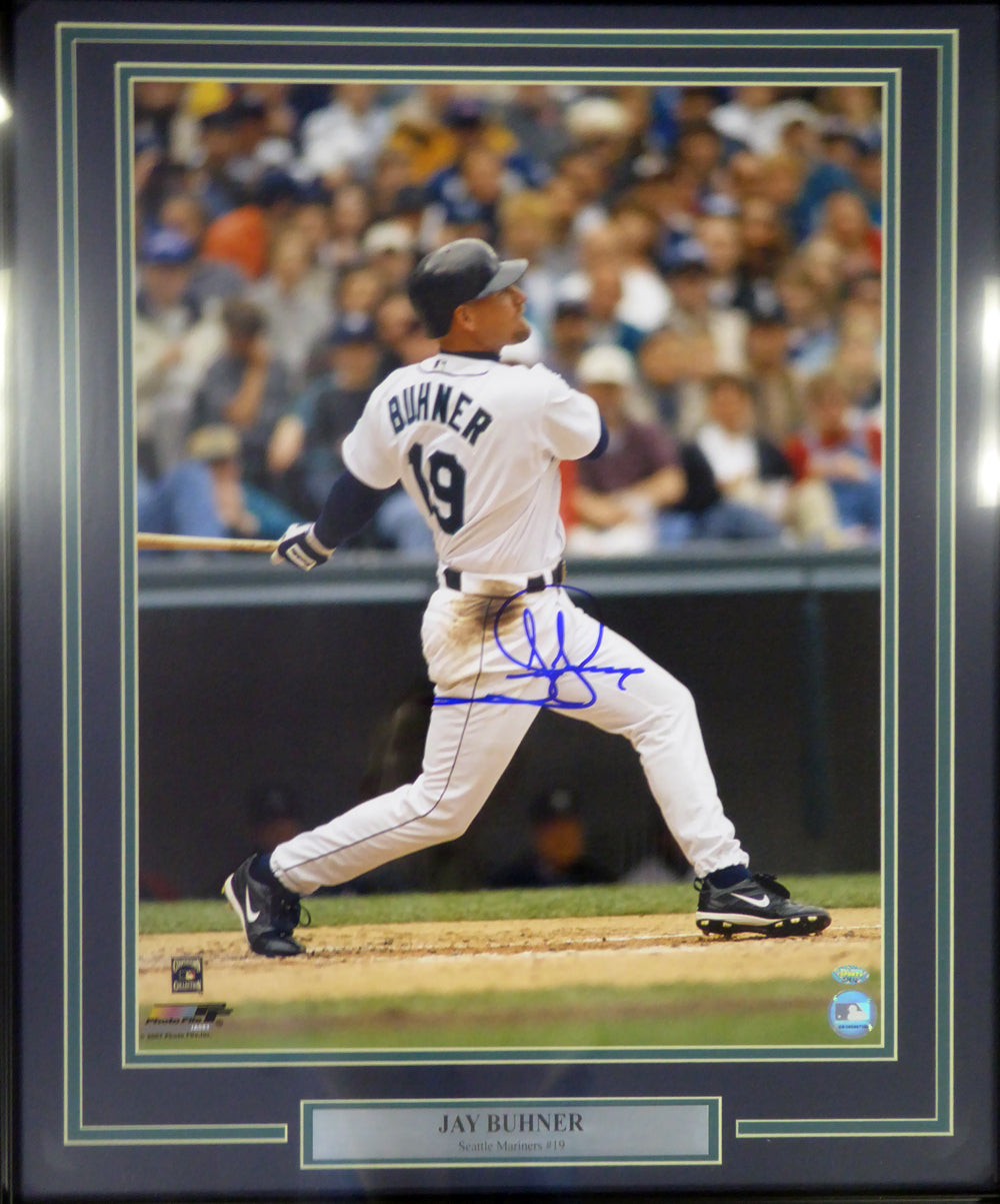 Jay Buhner Autographed Framed 16x20 Photo Seattle Mariners MCS Holo Stock #107773