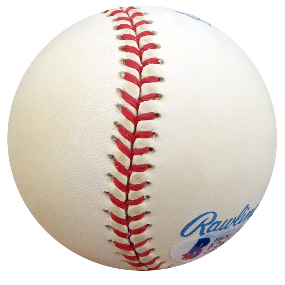 Hank Borowy Autographed Official AL Baseball New York Yankees, Chicago Cubs Beckett BAS #F26229