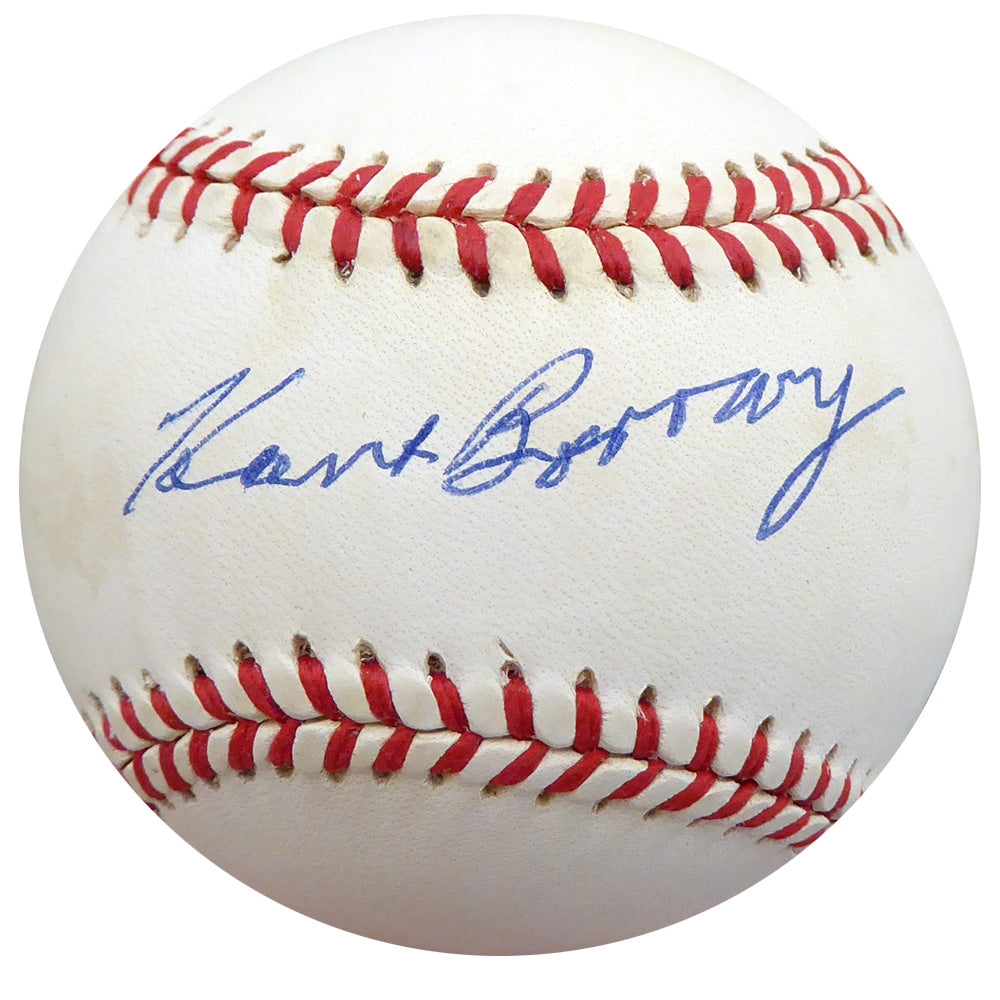 Hank Borowy Autographed Official AL Baseball New York Yankees, Chicago Cubs Beckett BAS #F26233