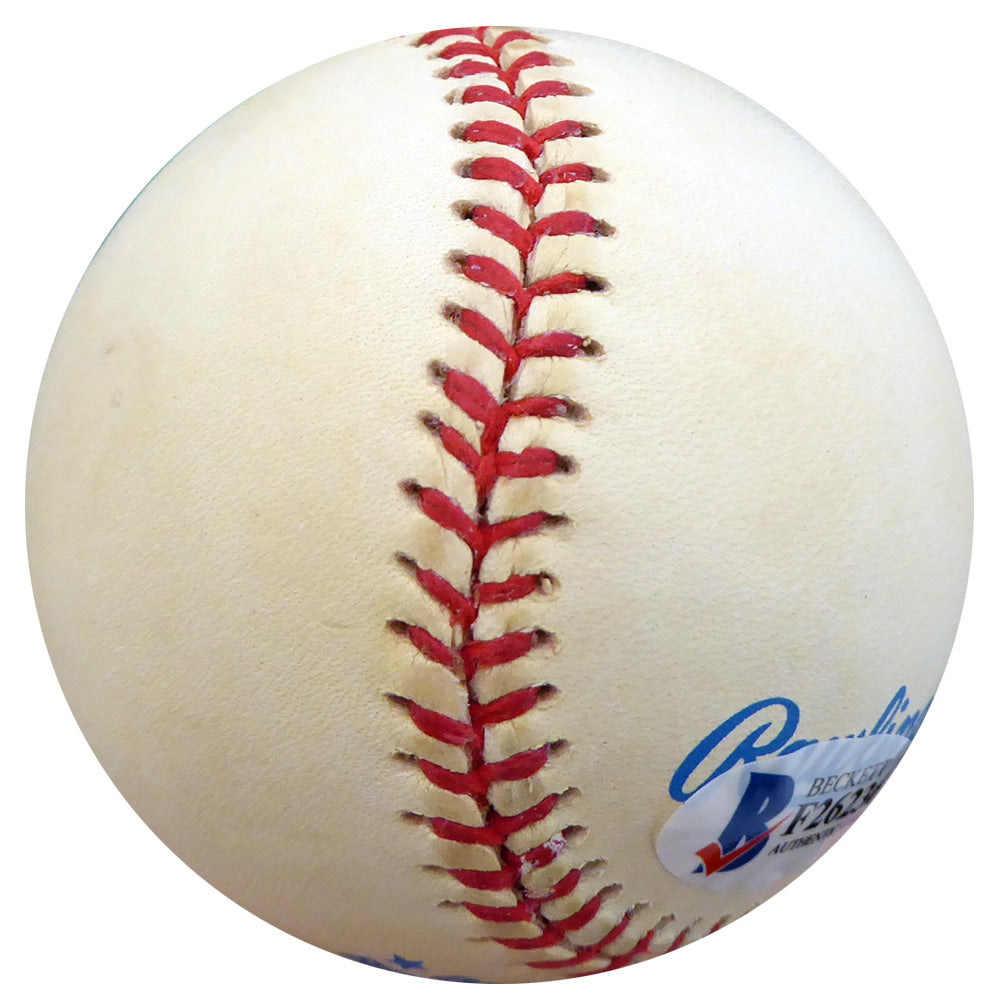 Hank Borowy Autographed Official AL Baseball New York Yankees, Chicago Cubs Beckett BAS #F26236