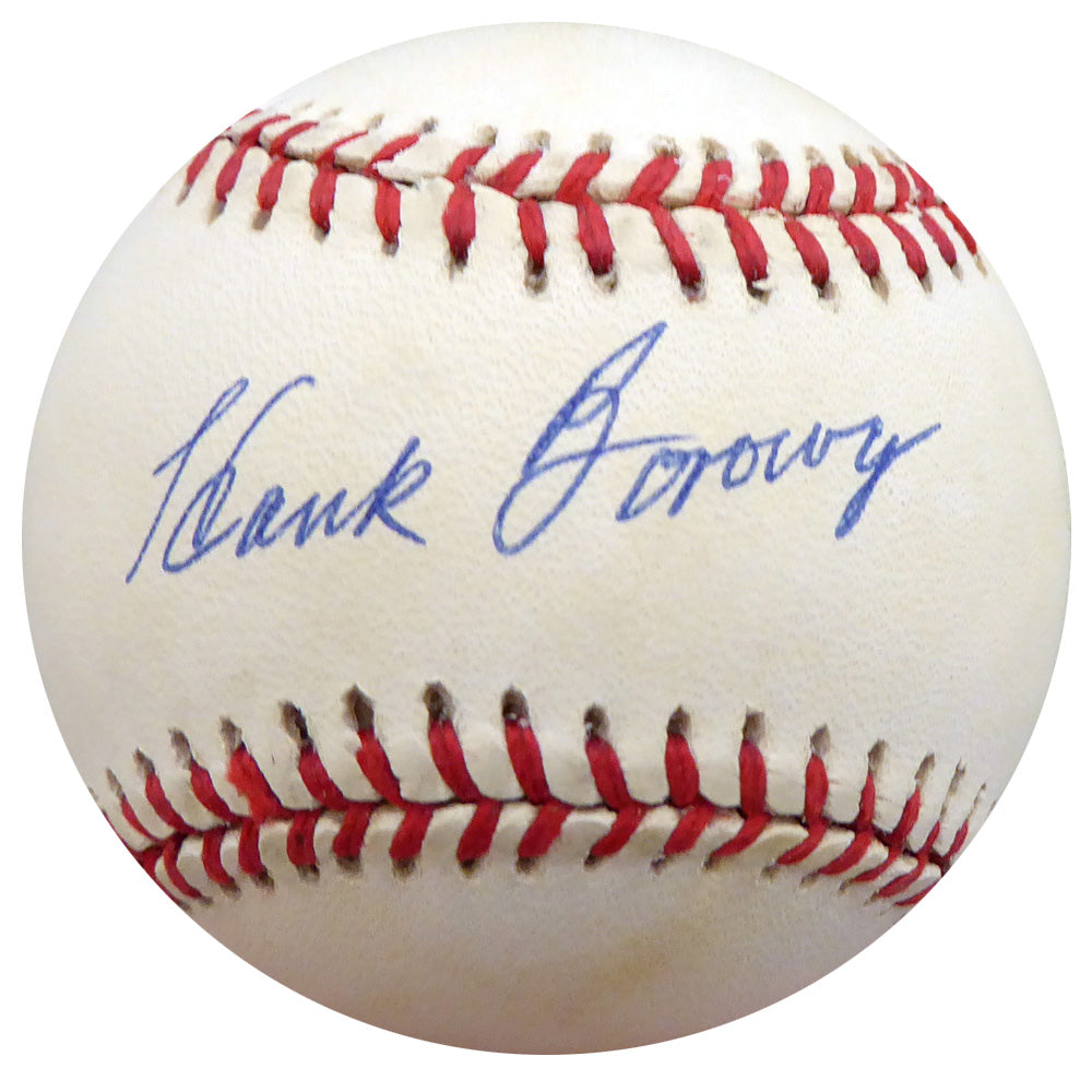 Hank Borowy Autographed Official AL Baseball New York Yankees, Chicago Cubs Beckett BAS #F26239