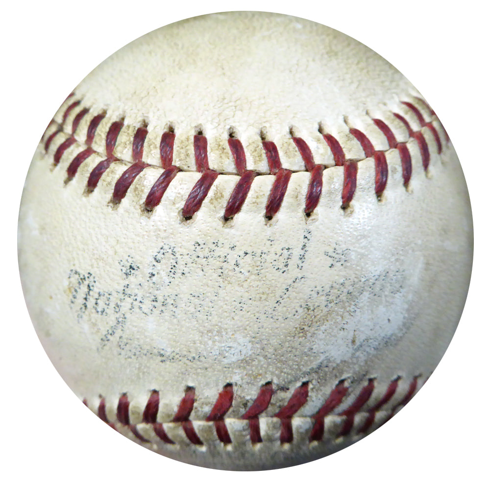 Ernie Banks Autographed Official National League Game Used Baseball Chicago Cubs Vintage Signature "Foul Ball 1960" PSA/DNA #AC00440