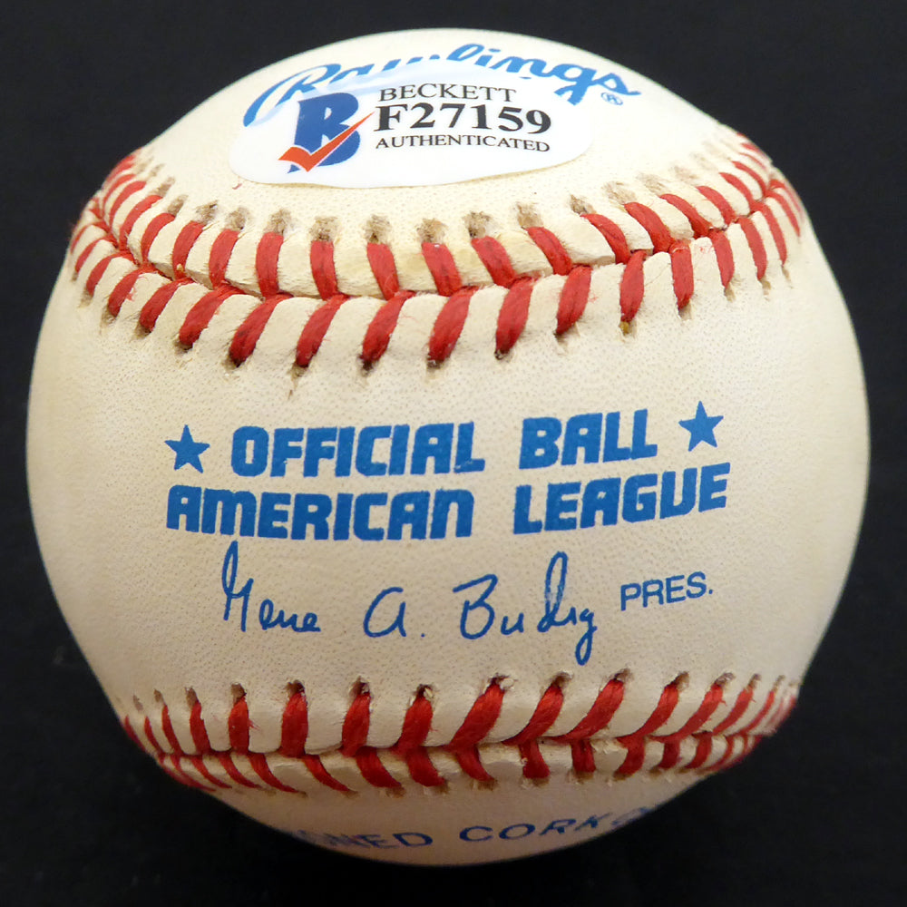 Bud Metheny Autographed Official AL Baseball New York Yankees "#3" Beckett BAS #F27159