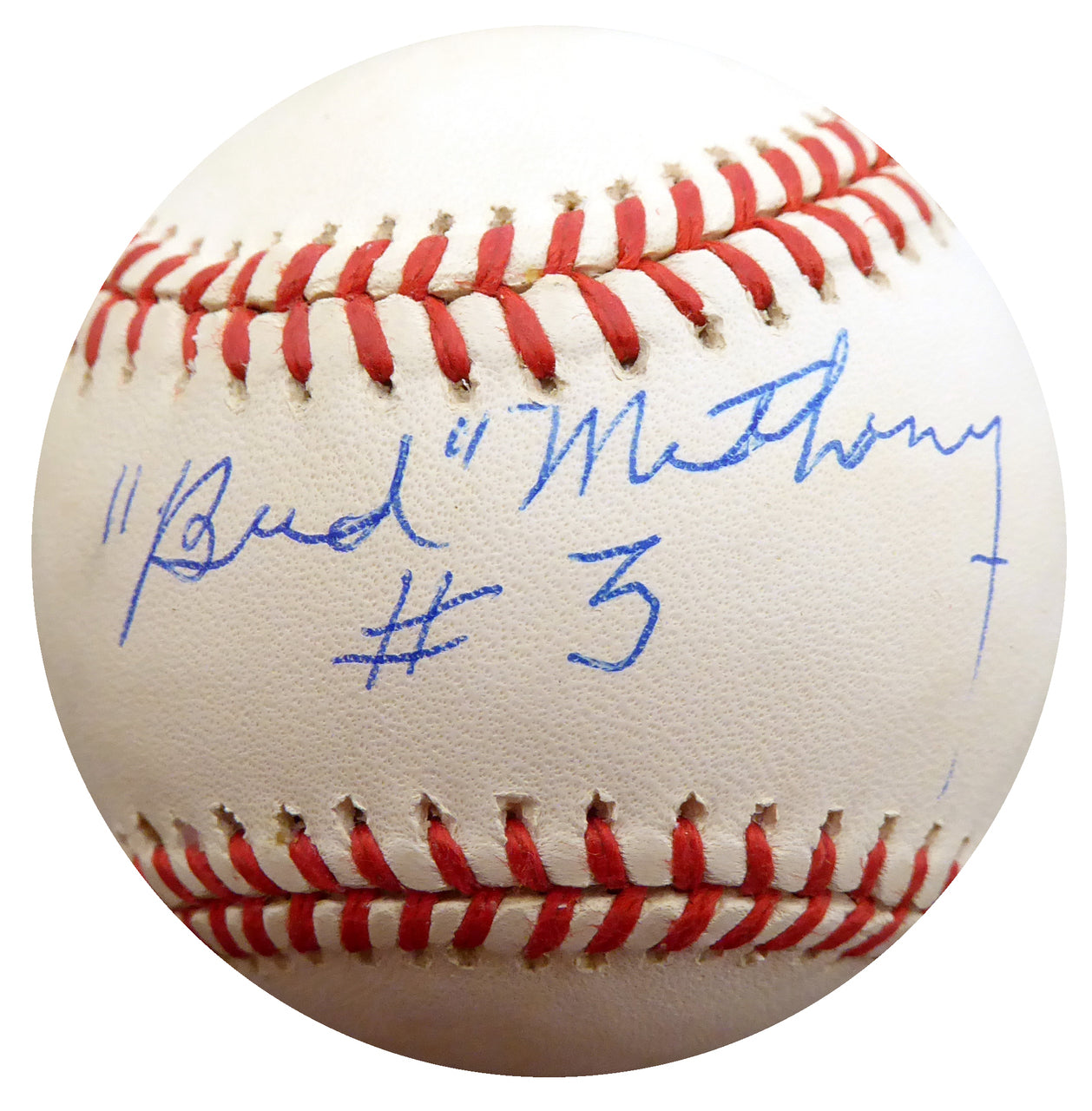 Bud Metheny Autographed Official AL Baseball New York Yankees "#3" Beckett BAS #F27162