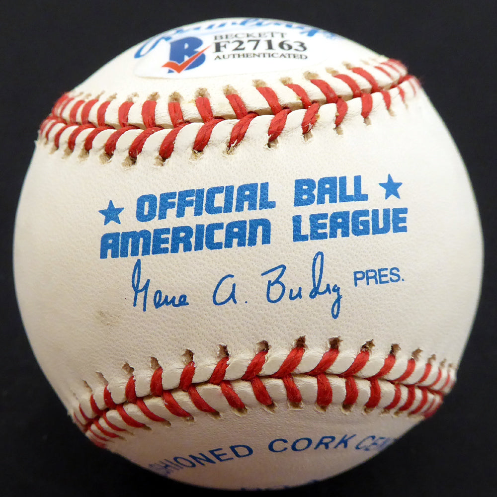 Bud Metheny Autographed Official AL Baseball New York Yankees "#3" Beckett BAS #F27163