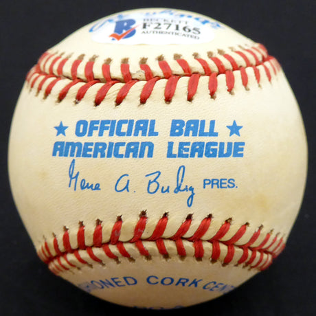 Bud Metheny Autographed Official AL Baseball New York Yankees "#3" Beckett BAS #F27165