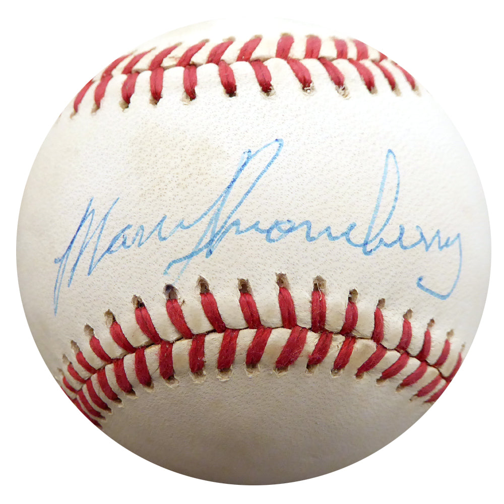 Marv Throneberry Autographed Official NL Baseball Oakland A's, New York Yankees Beckett BAS #F27658
