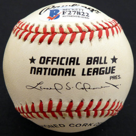 Dick Whitman Autographed Official NL Baseball Brooklyn Dodgers Beckett BAS #F27822