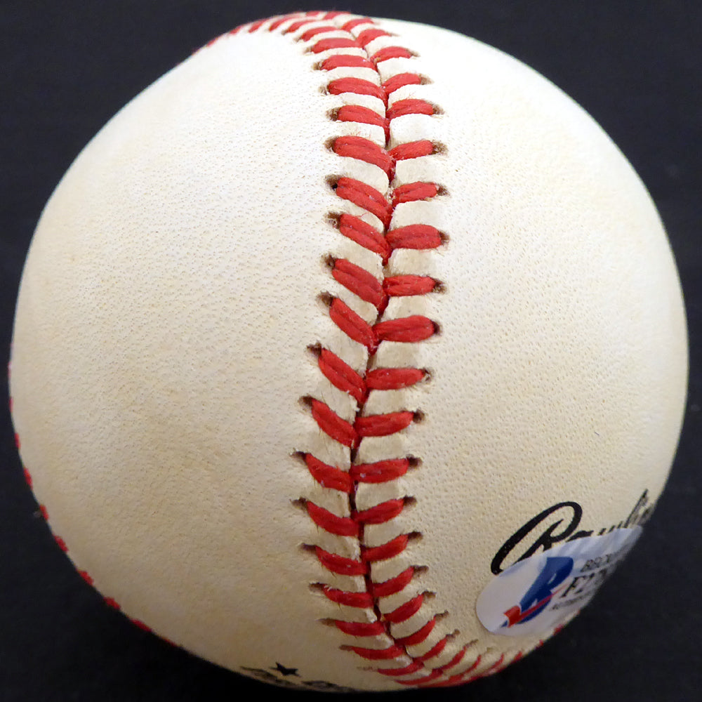 Preston Ward Autographed Official NL Baseball Brooklyn Dodgers, Chicago Cubs Beckett BAS #F27829