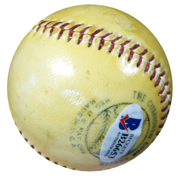 Hank Lieber Autographed Official NL Giles Baseball New York Giants "To Jim" Beckett BAS #B26653