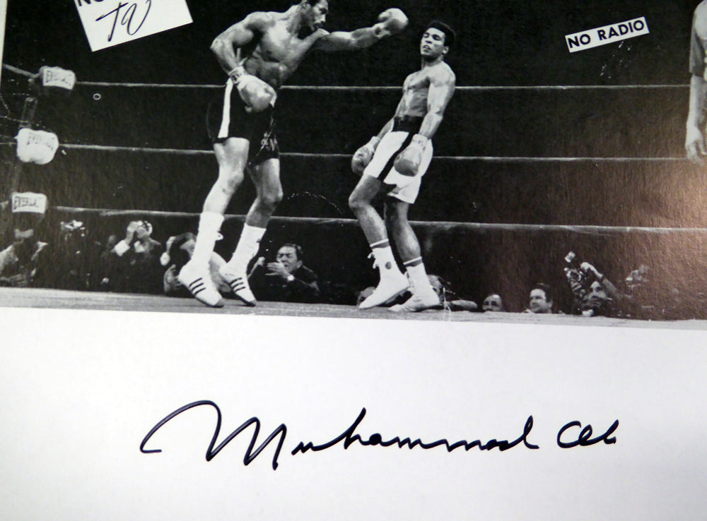 Muhammad Ali Autographed 15x19 Fight Poster Photo PSA/DNA #AB11583