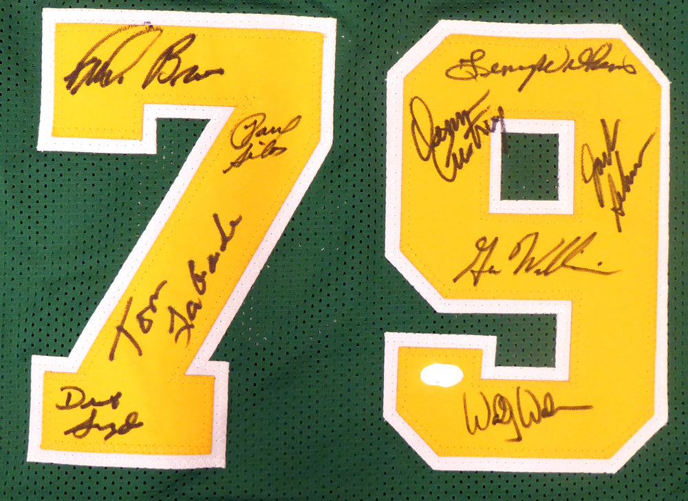 1978-79 NBA Champions Seattle Supersonics Multi Signed Autographed Green Jersey With 9 Signatures Including Fred Brown & Lenny Wilkens MCS Holo Stock #145849