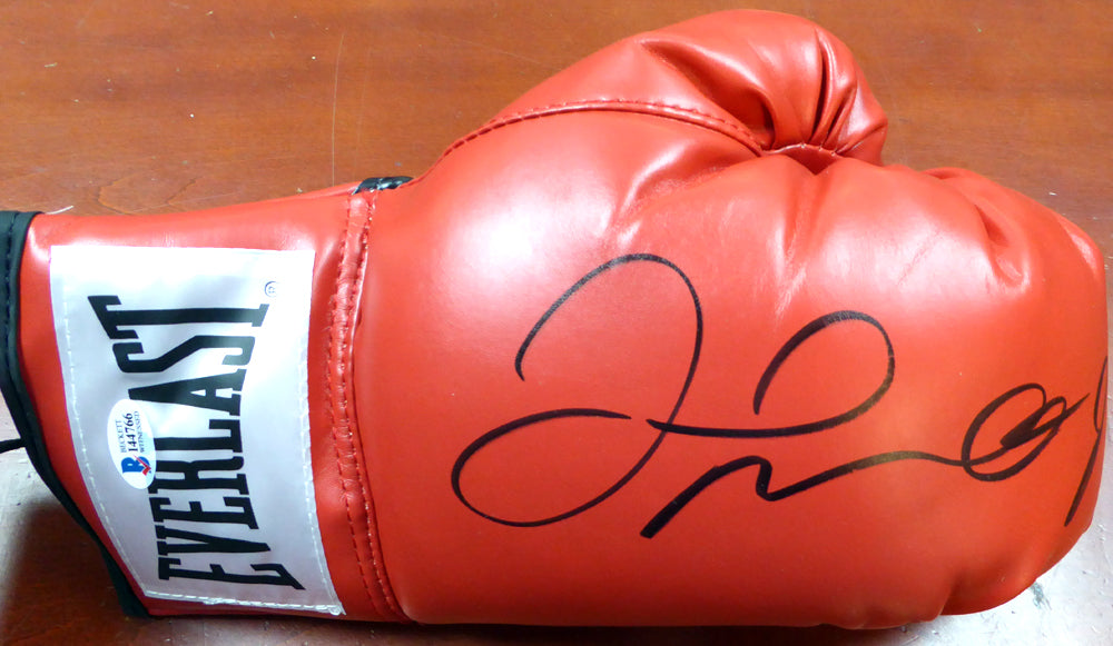 Floyd Mayweather Jr. Autographed Red Everlast Boxing Glove RH Beckett BAS Stock #121800
