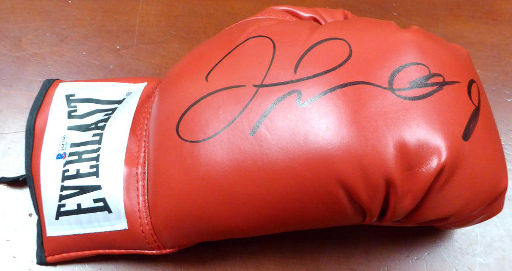 Floyd Mayweather Jr. Autographed Red Everlast Boxing Glove RH Beckett BAS Stock #121800