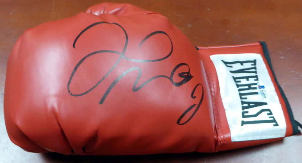 Floyd Mayweather Jr. Autographed Red Everlast Boxing Glove LH Beckett BAS Stock #121799