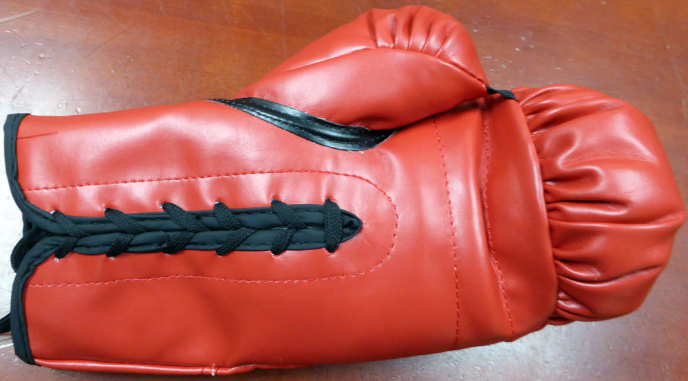 Floyd Mayweather Jr. Autographed Red Everlast Boxing Glove LH Beckett BAS Stock #121799
