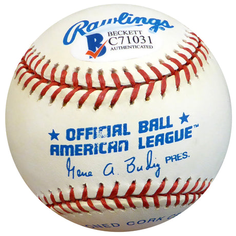 Ichiro Suzuki Autographed Official AL Baseball Seattle Mariners "#51" Vintage Beckett BAS #C71031