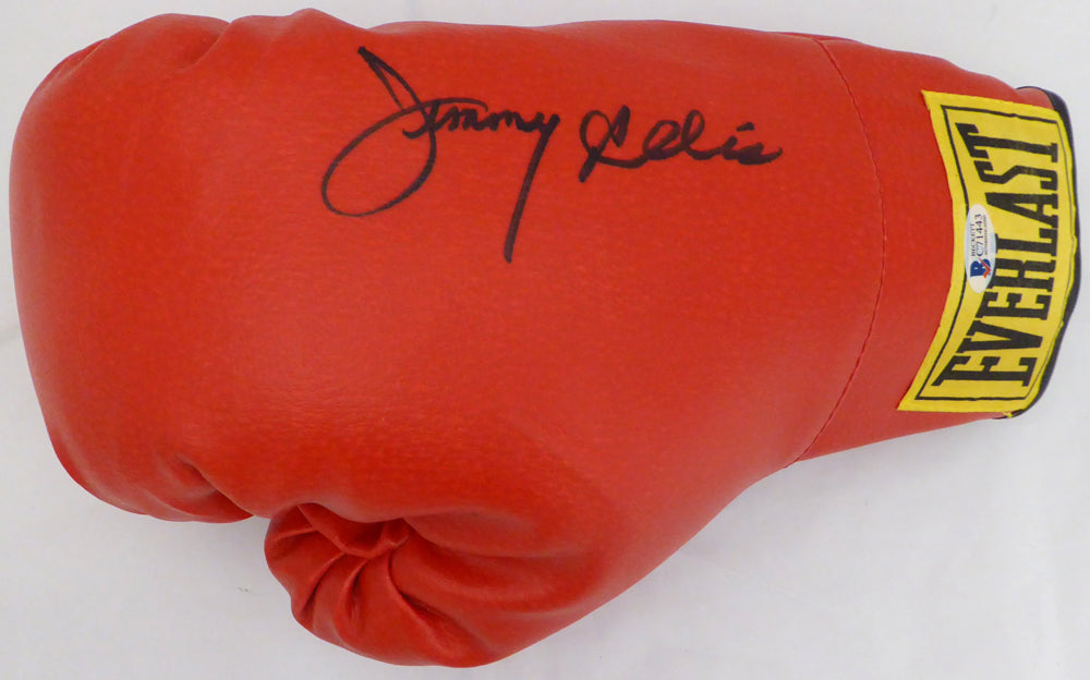 Jimmy Ellis Autographed Red Everlast Boxing Glove Beckett BAS #C71443