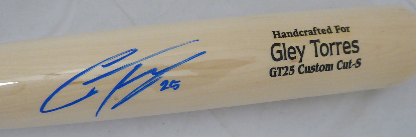 Gleyber Torres Autographed Blonde Marucci Game Model Baseball Bat Tigers Yankees Beckett BAS Stock #154968