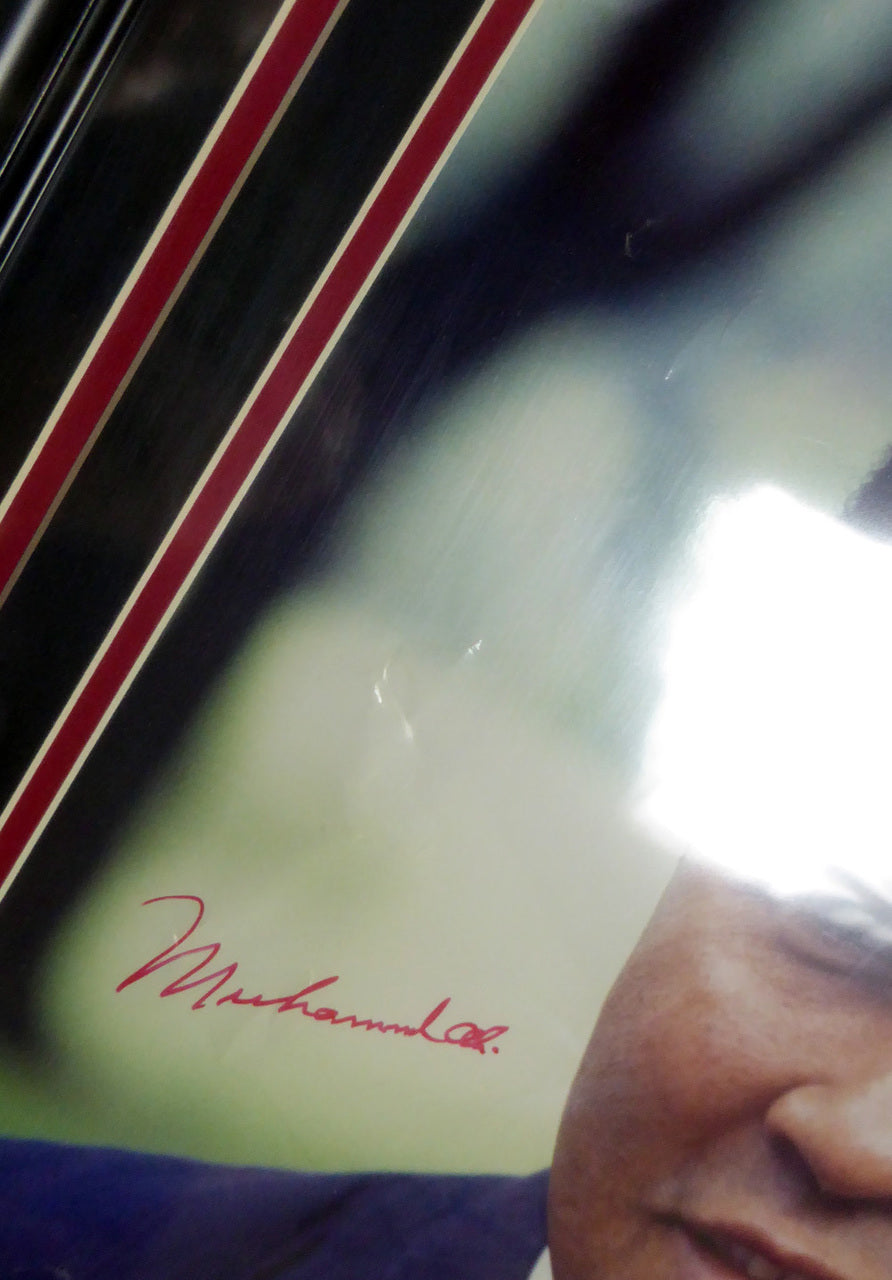 Muhammad Ali Autographed Framed 16x20 Photo (Creased) PSA/DNA #Q02875