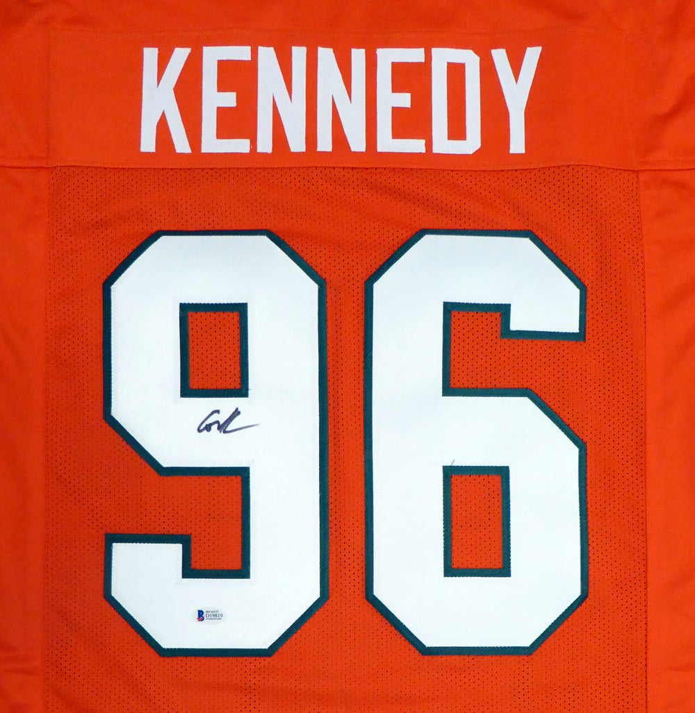 Miami Hurricanes Cortez Kennedy Autographed Orange Jersey Beckett BAS Stock #131530