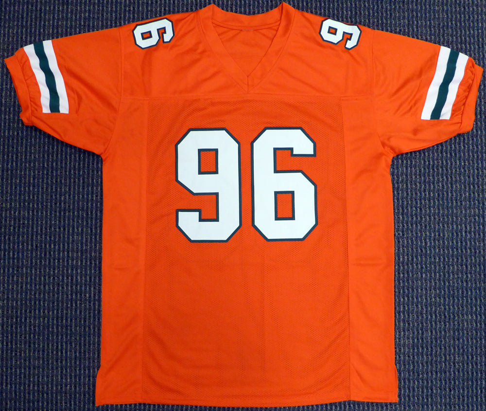 Miami Hurricanes Cortez Kennedy Autographed Orange Jersey Beckett BAS Stock #131530