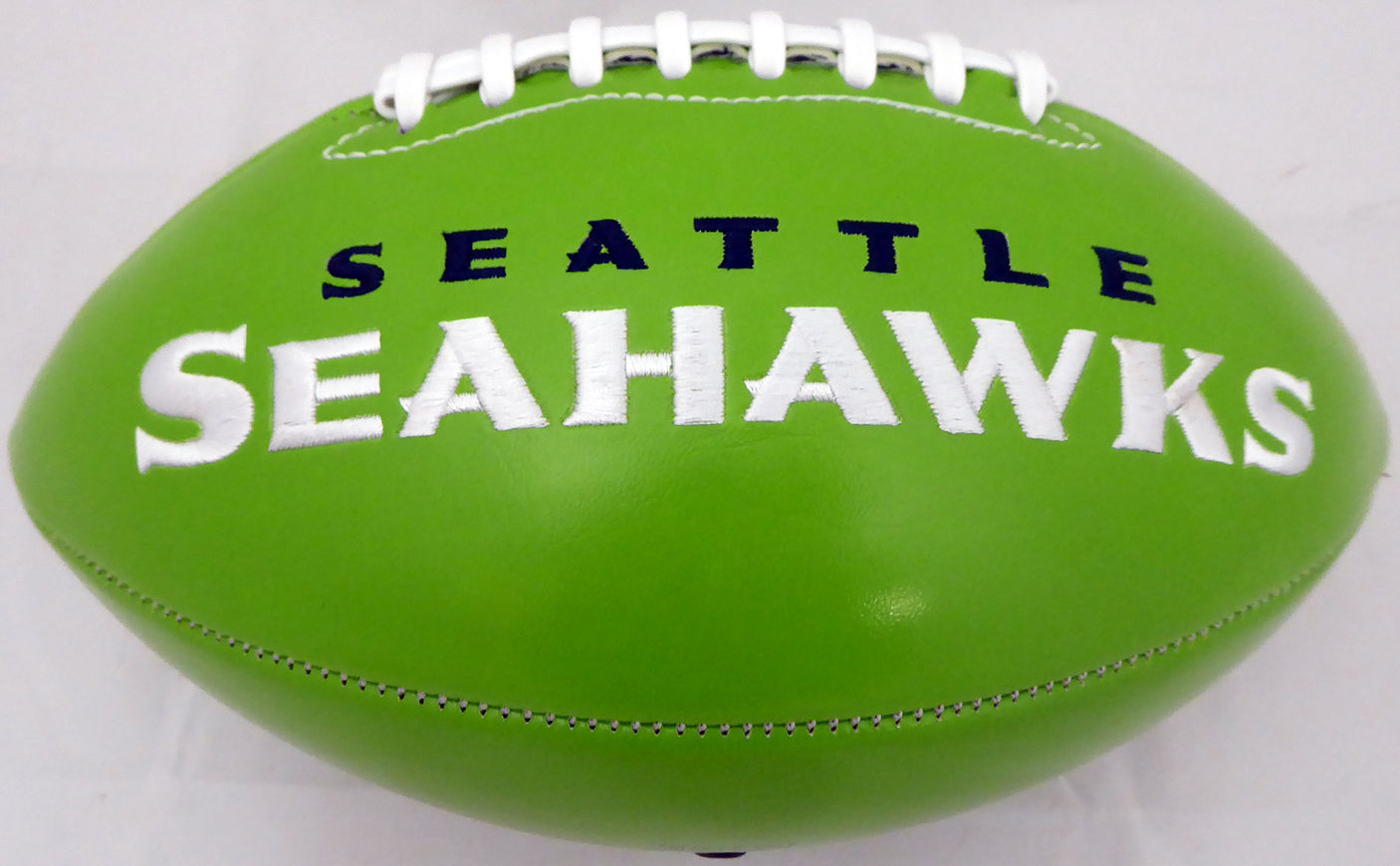 Unsigned Seattle Seahawks Green Logo Football Stock #160613