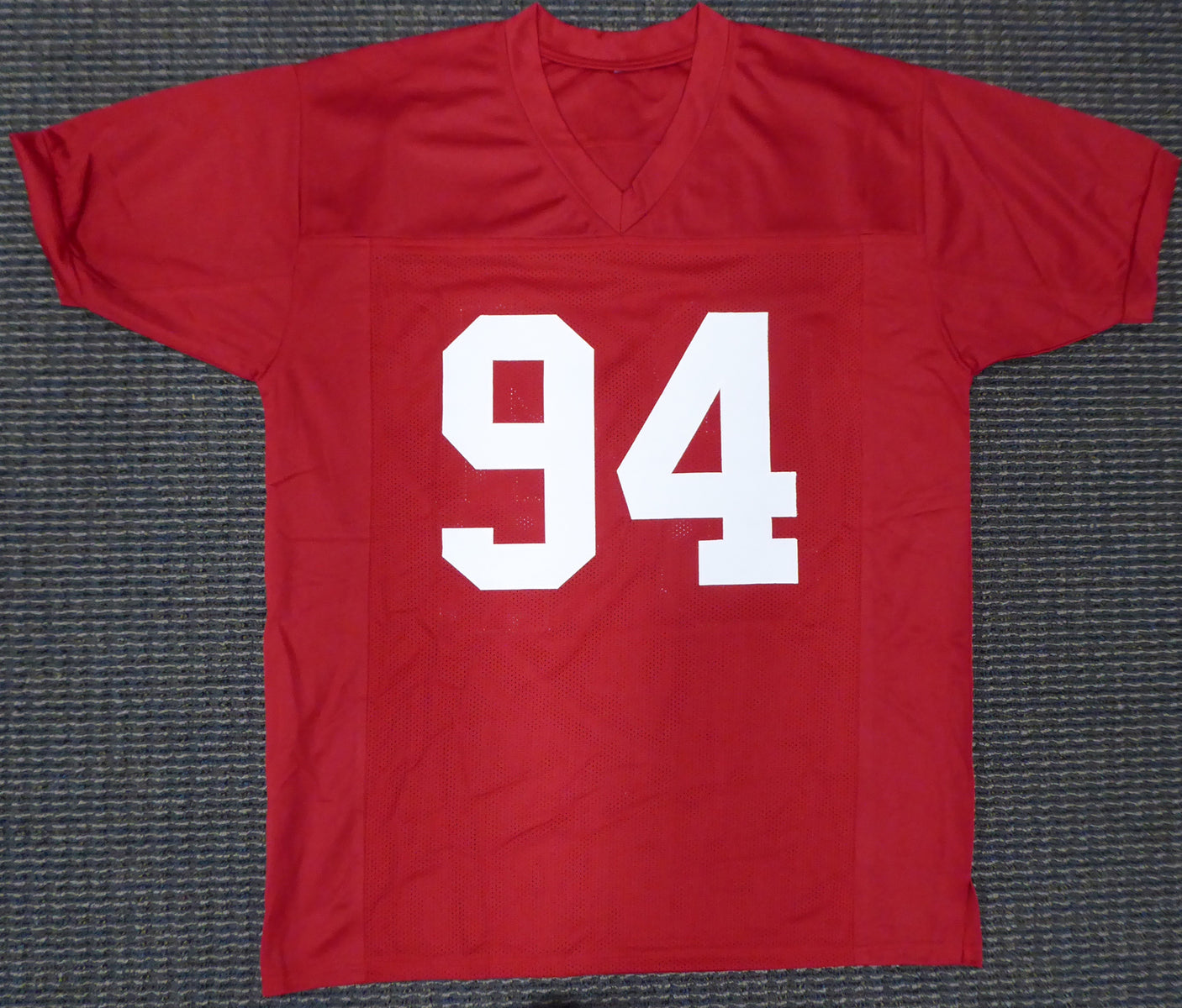 Alabama Crimson Tide Daron Payne Autographed Red Jersey Beckett BAS Stock #160987