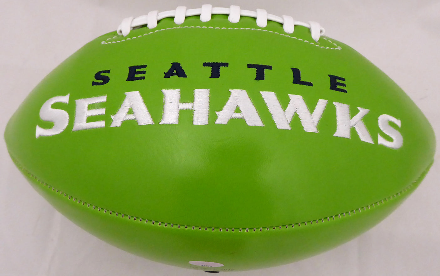 Steve Largent Autographed Seattle Seahawks Green Logo Football "HOF 95" MCS Holo Stock #161482