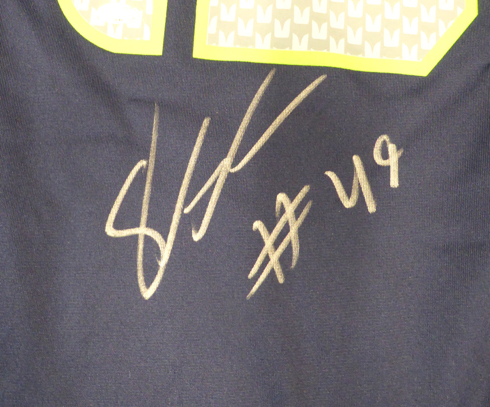 Seattle Seahawks Shaquem Griffin Autographed Blue Nike Jersey Size M MCS Holo Stock #134401