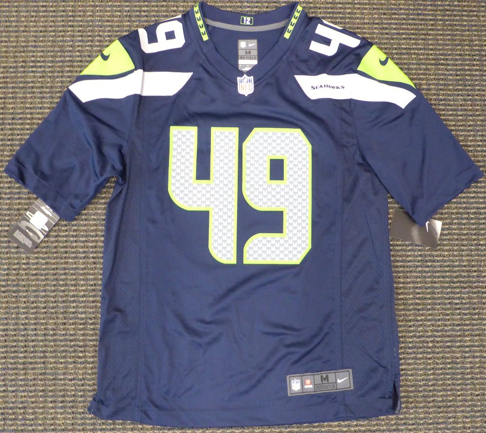Seattle Seahawks Shaquem Griffin Autographed Blue Nike Jersey Size M MCS Holo Stock #134401