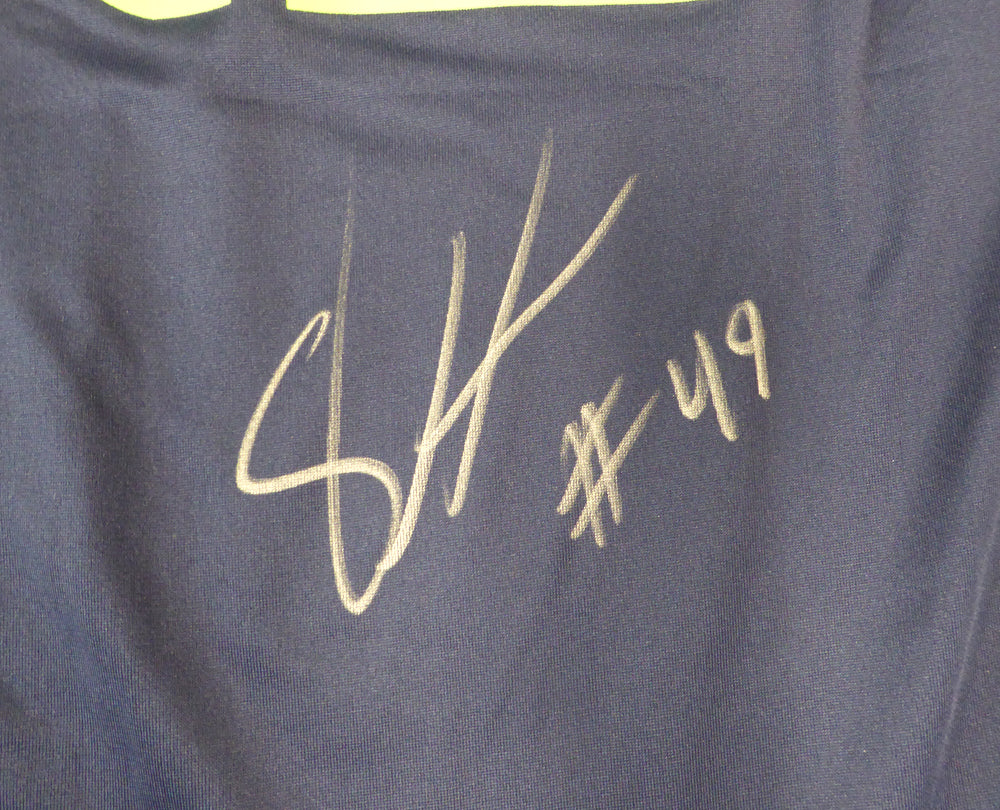 Seattle Seahawks Shaquem Griffin Autographed Blue Nike Jersey Size L MCS Holo Stock #134402