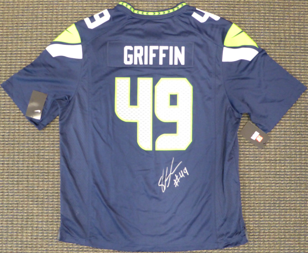 Seattle Seahawks Shaquem Griffin Autographed Blue Nike Jersey Size XXL MCS Holo Stock #134404