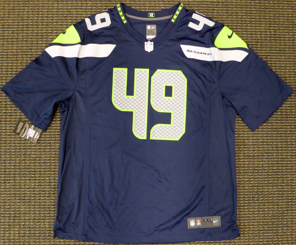 Seattle Seahawks Shaquem Griffin Autographed Blue Nike Jersey Size XXL MCS Holo Stock #134404