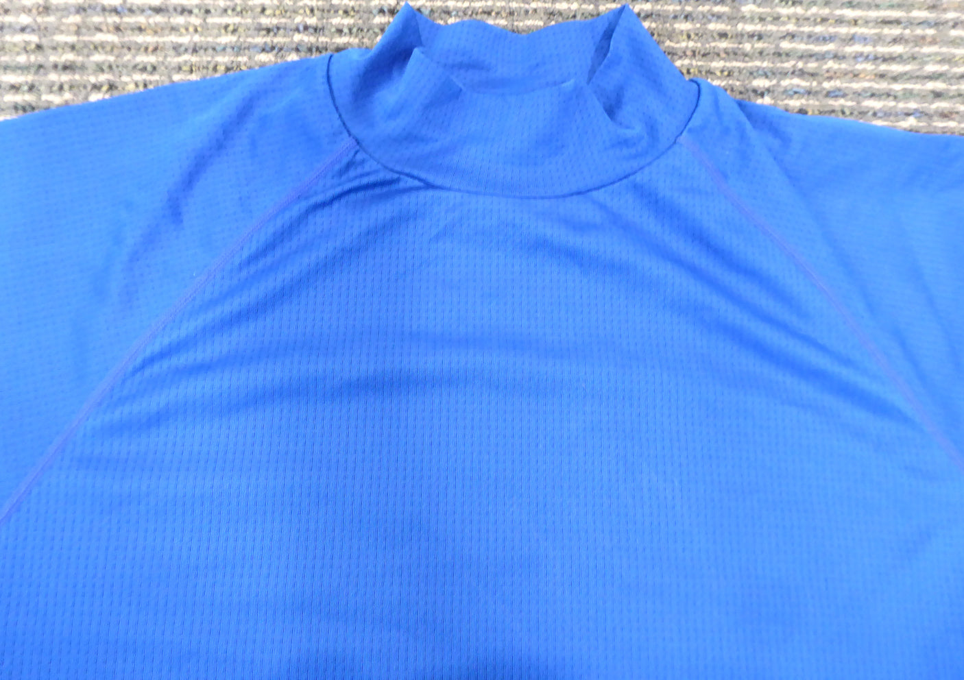 Unsigned Ichiro Suzuki Seattle Mariners Blue Short Sleeve Game Used Under Shirt IS Holo Stock #175769