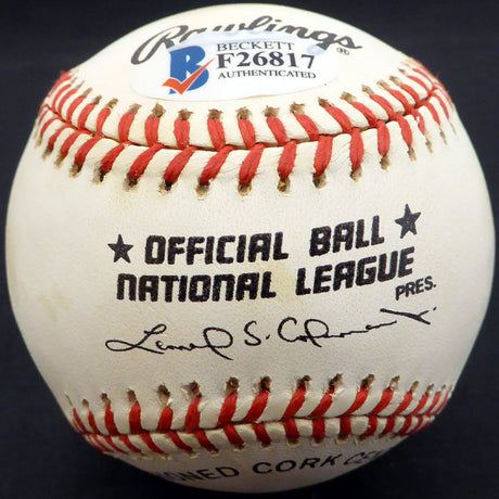 Don Gross Autographed Official NL Baseball Cincinnati Reds, Pittsburgh Pirates Beckett BAS #F26817