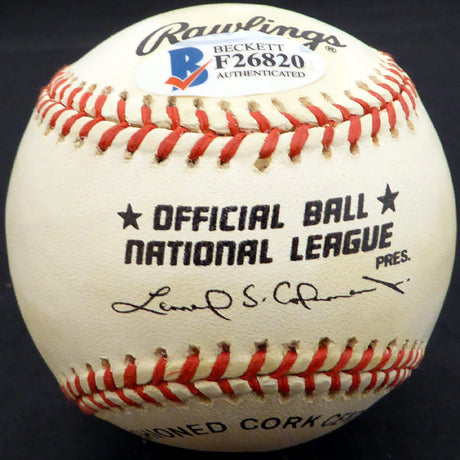 Don Gross Autographed Official NL Baseball Cincinnati Reds, Pittsburgh Pirates Beckett BAS #F26820