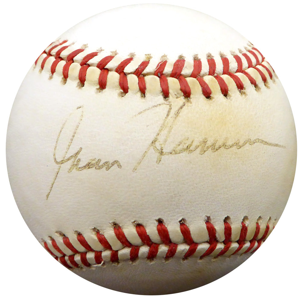 Granny Hamner Autographed Official NL Baseball Philadelphia Phillies Beckett BAS #F29090