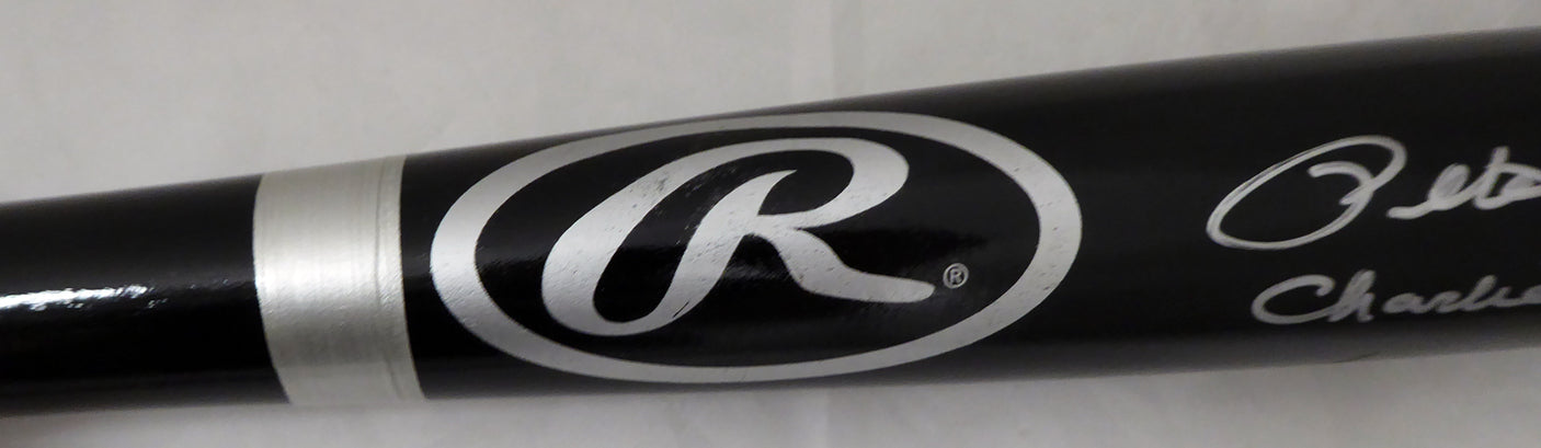 Pete Rose Autographed Black Rawlings Bat Cincinnati Reds "Charlie Hustle" PR Holo Stock #178268