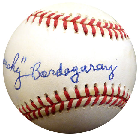 "Frenchy" Bordagary Autographed Official NL Baseball Brooklyn Dodgers Beckett BAS #E48041