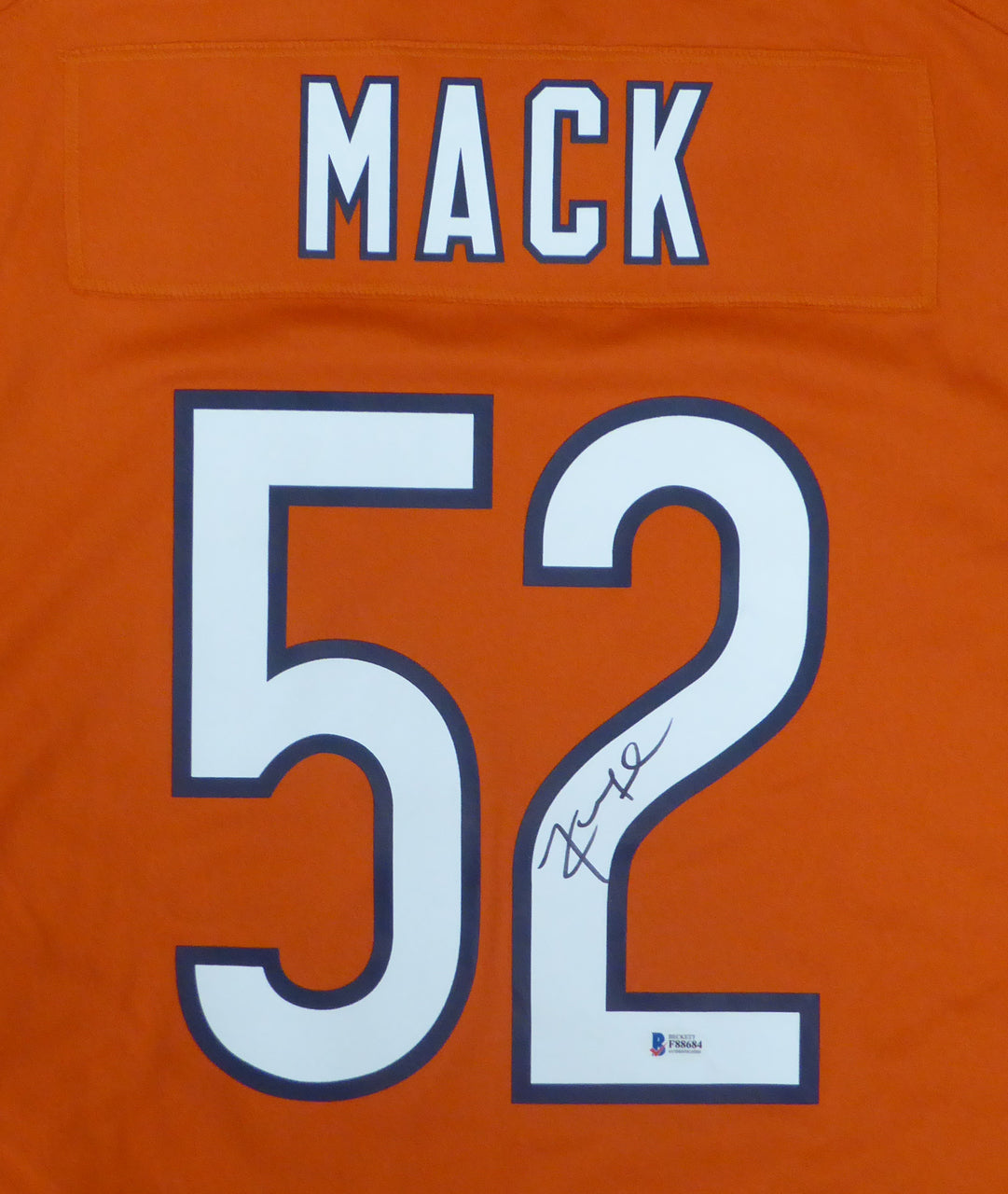 Chicago Bears Khalil Mack Autographed Orange Nike Jersey Size XL Beckett BAS Stock #148307