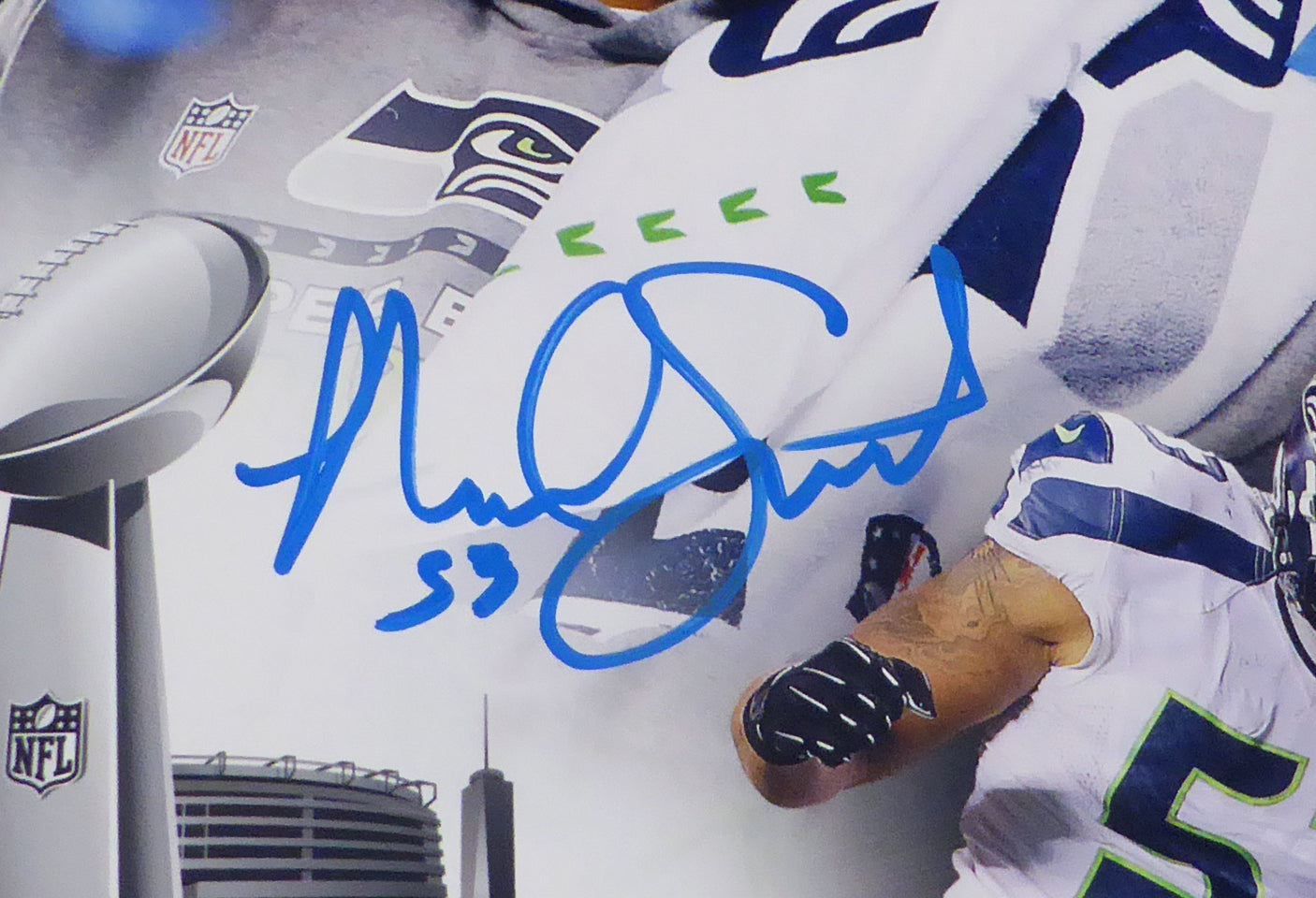 Malcolm Smith Autographed 16x20 Photo Seattle Seahawks Super Bowl MCS Holo Stock #72384