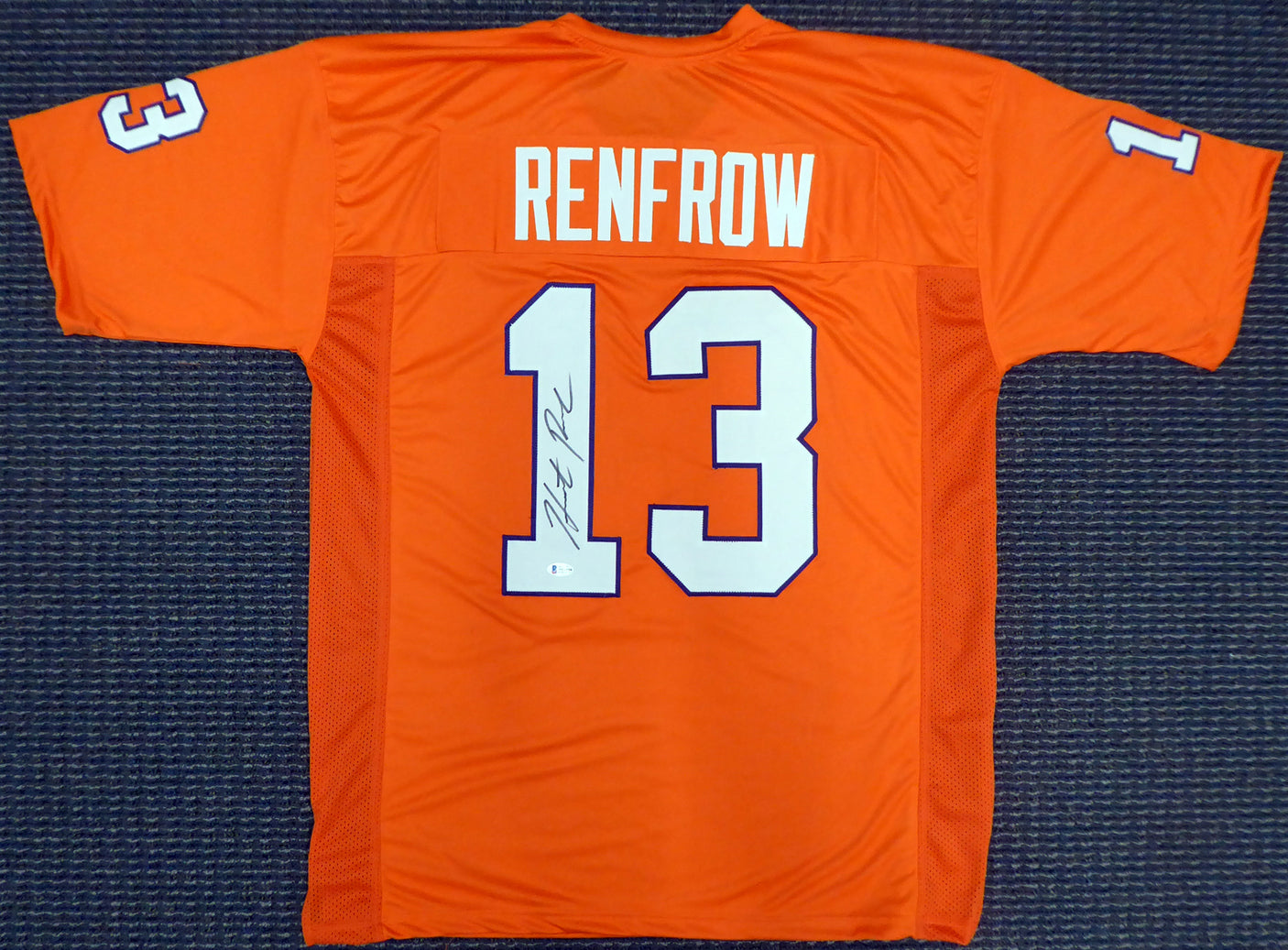 Clemson Tigers Hunter Renfrow Autographed Orange Jersey Beckett BAS Stock #185734