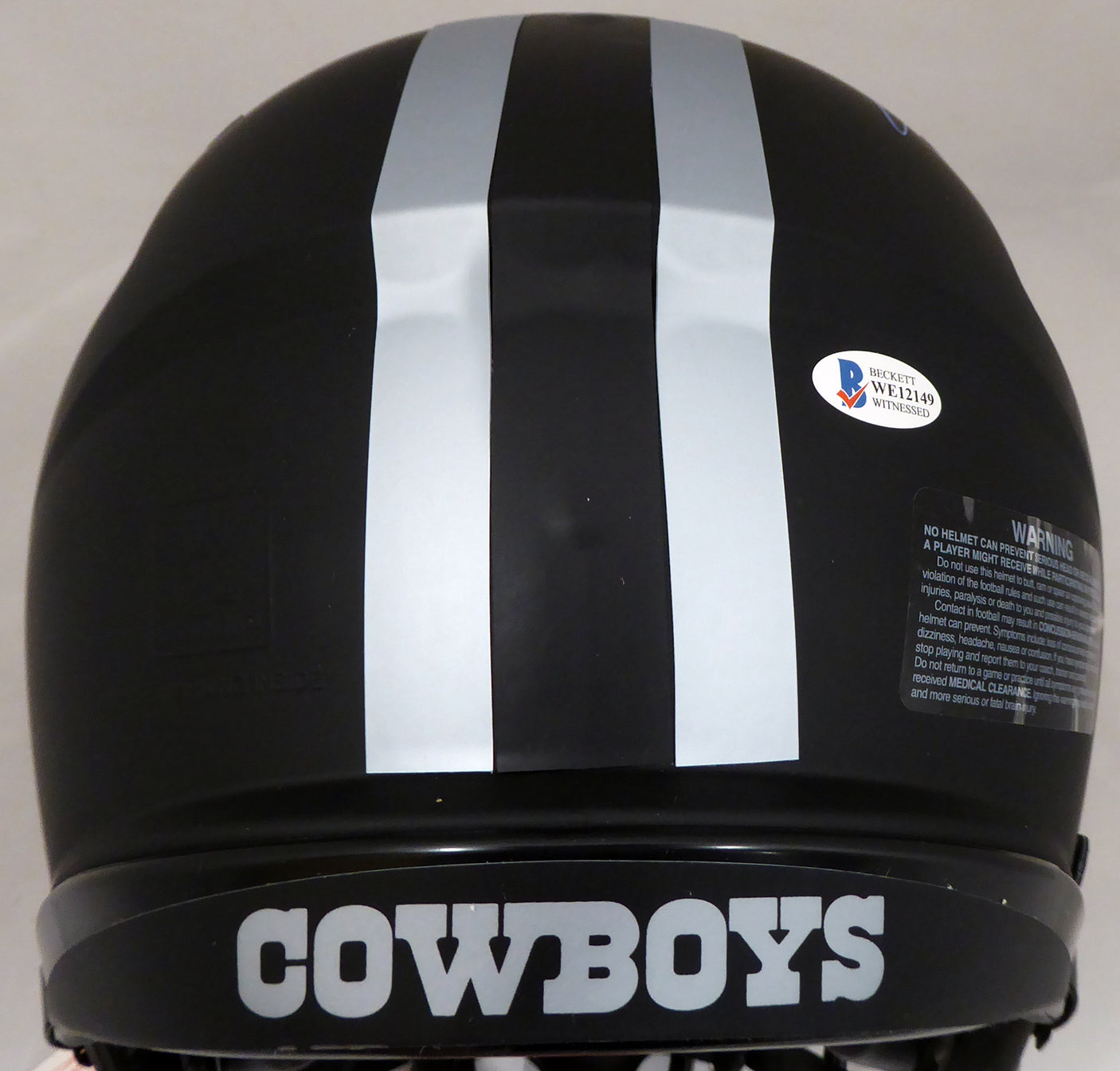 Tony Dorsett Autographed Dallas Cowboys Eclipse Black Full Size Speed Authentic Helmet (Smear) Beckett BAS #WE12149