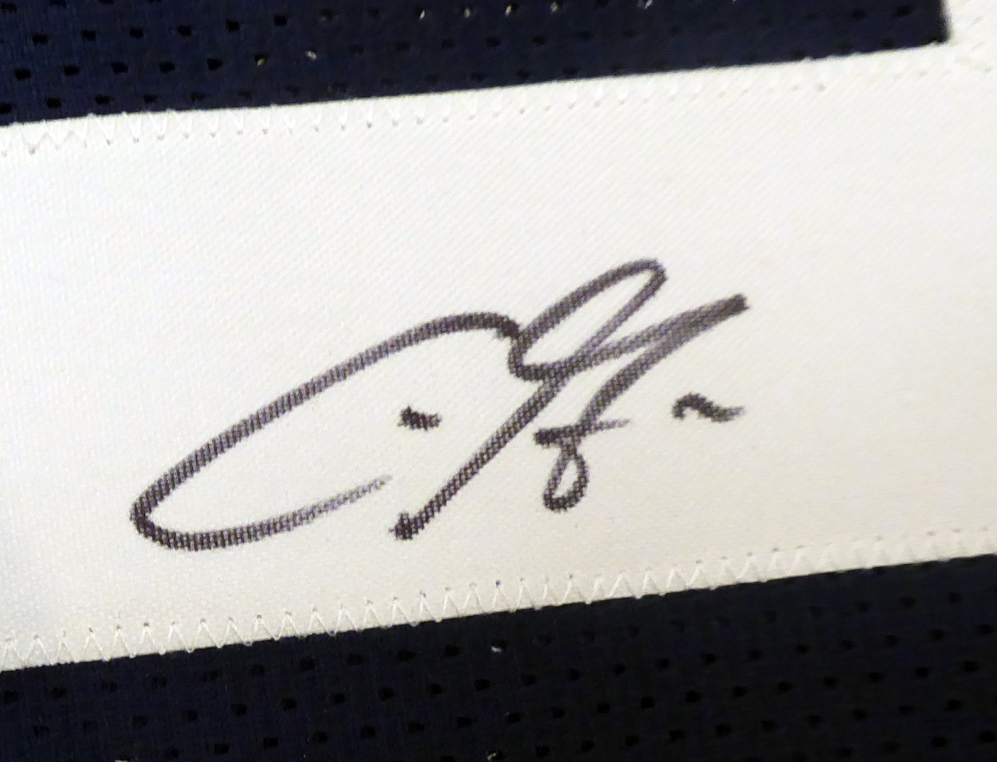 Penn State Nittany Lions Chris Godwin Autographed Blue Jersey Beckett BAS Stock #187472