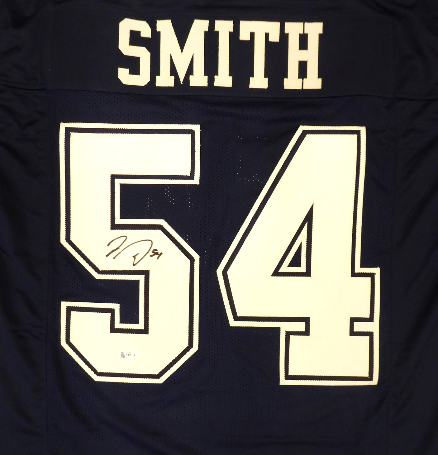 Dallas Cowboys Jaylon Smith Autographed Blue Jersey Beckett BAS Stock #187474
