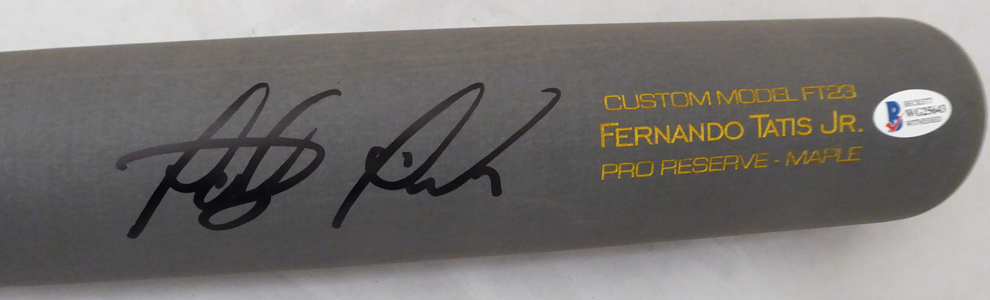 Fernando Tatis Jr. Autographed Gray Victus Game Model Bat San Diego Padres Beckett BAS Stock #189443
