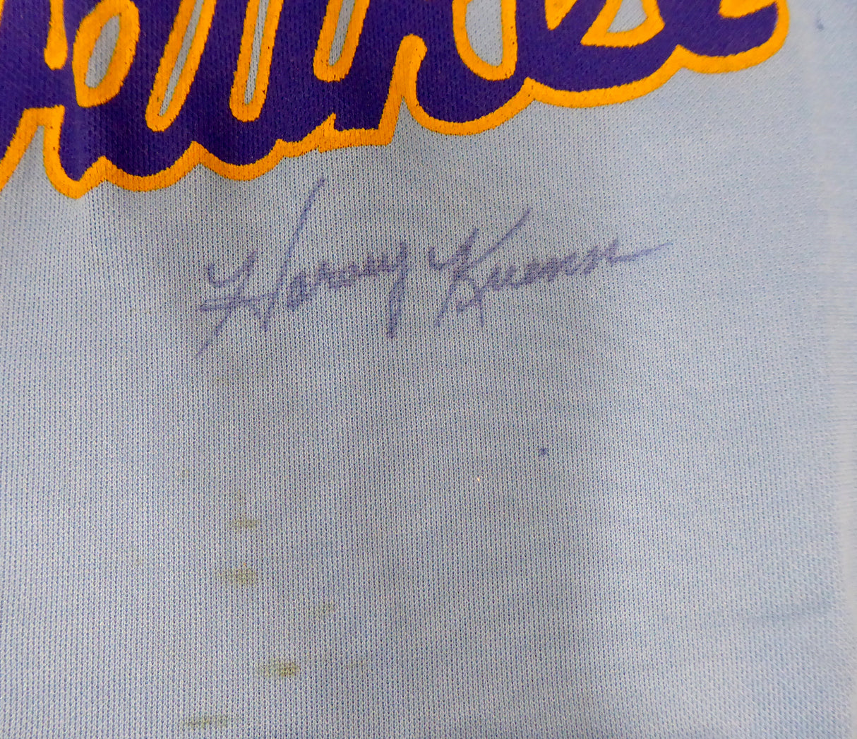 Milwaukee Brewers Harvey Kuenn Autographed Blue Jersey (Stain) PSA/DNA #V11068