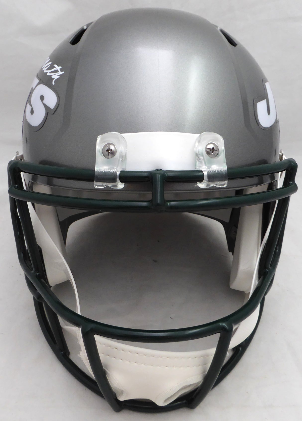 Joe Namath Autographed New York Jets Full Size Flash Speed Replica Helmet Beckett BAS QR #WI75062